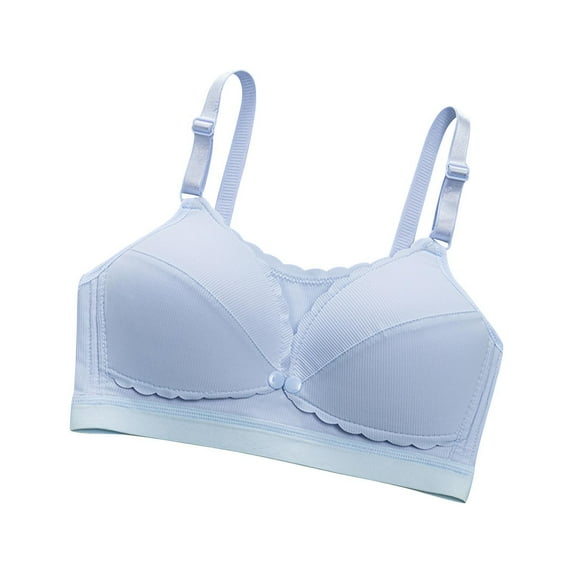 Taqqpue Pregnant Women's Breastfeeding Bra Solid Color Adjustable Strap Pre Opening Button Breast Feeding Bra Cotton Maternity Sleep Bras