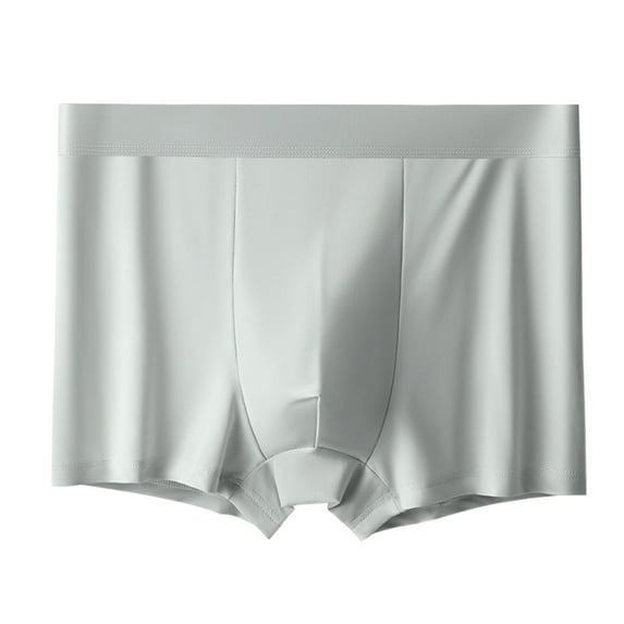 Taqqpue Satin Boxers Briefs for Men, Silk Feeling Sleep Shorts Underwear Pack, Silky Briefs Ice Silk Underwear with Bulge Pouch Breathable Cool Boxer Underpants