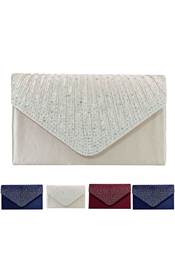 Shoulder Bag for Women Casual Flap Colorful Rhinestone Handbag For Spring/Summer Trendy And Elegant For Evening Zippered Crossbody Bag for Women