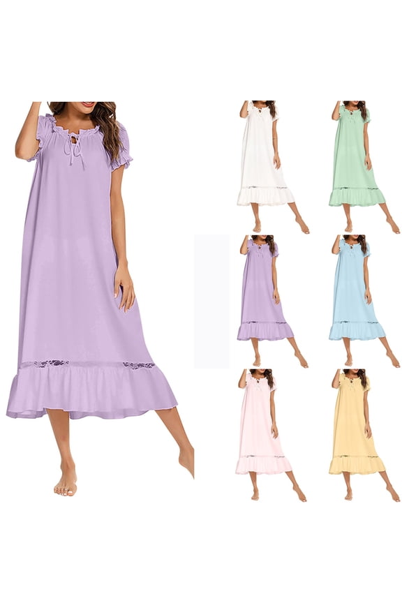 Sleeveless Nightgowns for Women Cotton Long Night Gowns Sleeveless Sleep Dress Ladies Sleepwear Maxi Dress for Women