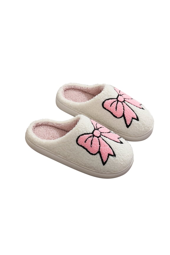 Slipper for Women Indoor Bedroom Fluffy Warm Fleece Slippers Winter Soft Cozy Home Non-Slip Soft Plush Slip-on Wool Lined House Shoes for Outdoor Wear