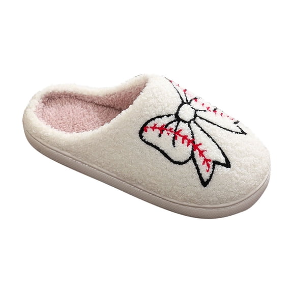 Taqqpue Slipper for Women Indoor Bedroom Fluffy Warm Fleece Slippers Winter Soft Cozy Home Non-Slip Soft Plush Slip-on Wool Lined House Shoes