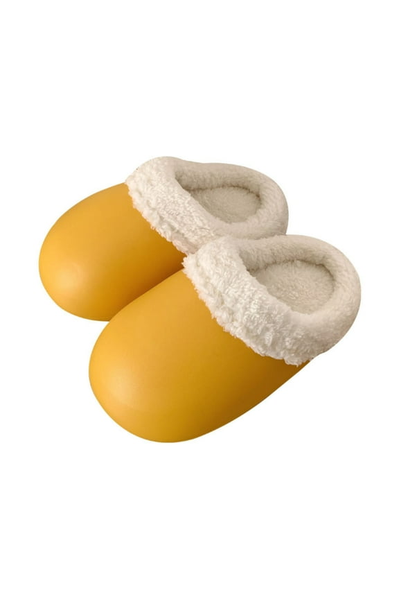 Slippers for Women Winter Indoor Color Water Proof Soft Bottom Cotton Slippers Gooses Eggs Shoes Bedroom Warm Cotton Shoes Slippers Ladies Cotton Slippers