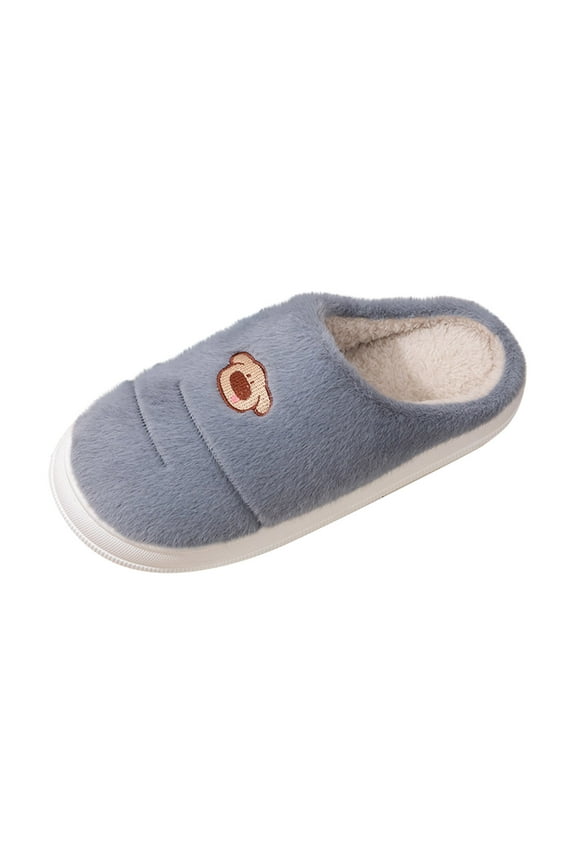 Slippers for Mens Cozy Memory Foam Scuff Slippers Casual Print Winter Warm House Shoes for Indoor Outdoor