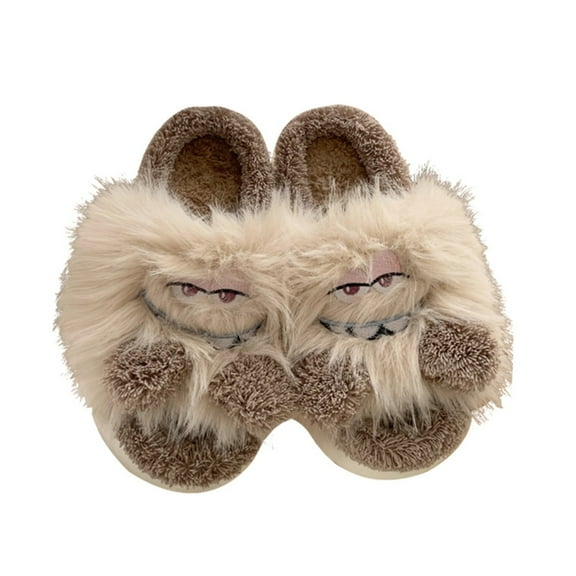 Taqqpue Slippers for Women Cute Soft Animal Home Slippers - Funny Cartoon Winter Warm Plush Thick Soled Slippers