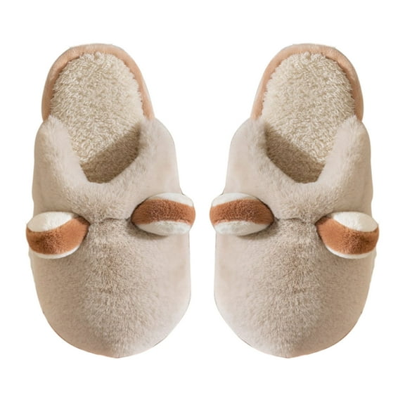 Taqqpue Slippers for Women New Comfortable Home Cute Winter Cotton Slippers Couple Models Thick Bottom Warm Cotton Slippers Cute House Slippers