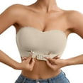 thumbnail image 1 of Taqqpue Strapless Bra for Women Non-Slip Silicone Padded Bandeau Bra Wireless Tube Top Bralette, 1 of 5