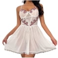 thumbnail image 1 of Taqqpue Summer Nightgown Lingerie for Women Solid Color Spaghetti Strap Nightwear Lace Chemise Sleeveless Camisole Slip Dress Babydoll Sleepwear, 1 of 7