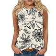 thumbnail image 1 of Taqqpue Summer Tank Tops for Women 2025 Sleeveless Crew Neck Floral Printed Casual T Shirts Loose Fit Trendy Basic Blouse Shirts, 1 of 4