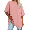 thumbnail image 1 of Taqqpue Summer Tops for Women Crew Neck Half Sleeve Oversized T Shirt Casual Loose Solid Basic Tops Stylish Tunic Blouse Tee 2025, 1 of 6