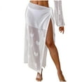 thumbnail image 1 of Taqqpue Swim Cover Ups for Women Hollow Out Wrap Tie Side Crochet Sarongs Cover Up Skirt Beach Bikini Swimwear, 1 of 9