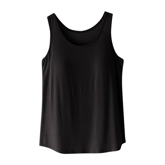 Taqqpue Tank Tops for Women with Built in Bra Casual Scoop Neck Sleeveless Tee Basic Workout Top Camisole Undershirt Summer Padded Yoga Shirt