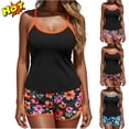 thumbnail image 1 of Taqqpue Tankini Swimsuits for Women Plus Size Tummy Control Two Piece Bathing Suits Flowy Swim Tops with Boy Shorts, 1 of 6
