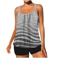 thumbnail image 1 of Taqqpue Tankini Swimsuits for Women Two Piece Tummy Control Swimsuits Flowy Blouson Floral Swim Tank Top with Boyshorts S-2XL, 1 of 6