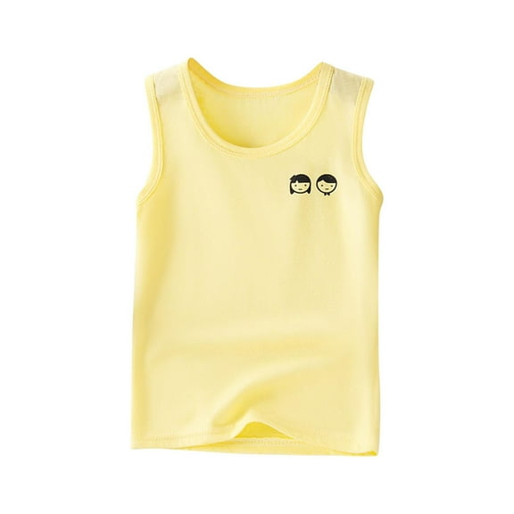 Taqqpue Toddler Baby Boy's Sleeveless Tank Tops Kids Girls Summer Basic Cami Shirts Cotton Athletic Undershirts T-Shirts Vest 2-12 Years