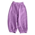 thumbnail image 1 of Taqqpue Toddler Baby Boys Girls Casual Pants Loose Basic Plain Soft Pants Kids Summer Fall Comfy Cotton Linen Long Bloomers Harem Pants Size 2-8T, 1 of 4