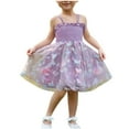 thumbnail image 1 of Taqqpue Toddler Baby Girls Butterfly Birthday Dress Sleeveless Tulle Dress Christening Formal Wedding Party Tulle Dresses Photo Shoot 1T-5T, 1 of 9