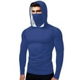 thumbnail image 1 of Taqqpue Unisex Sun Protection Hoodie Shirt Casual Solid Color UPF 50+ Long Sleeve UV SPF T-Shirts Ice Silk Sunscreen Cool Sun Protection Tops with Face Mask for Women Men, 1 of 2