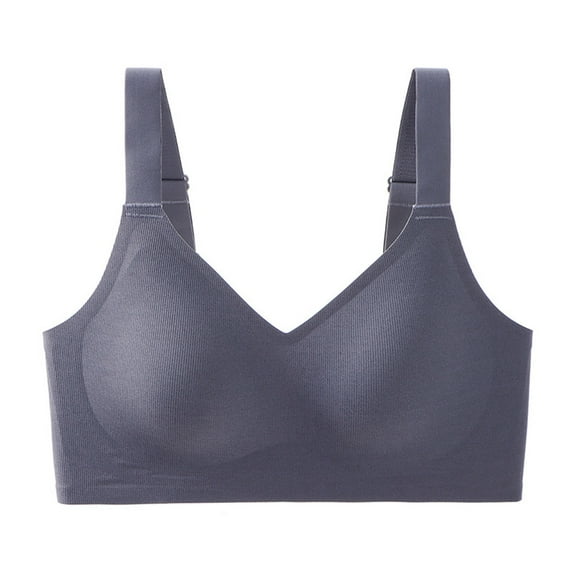 Taqqpue Wirefree Bras for Women Solid Color No Underwire Padded Push Up Bra Comfortable Soft Seamless Bralettes with Support Everyday Bra