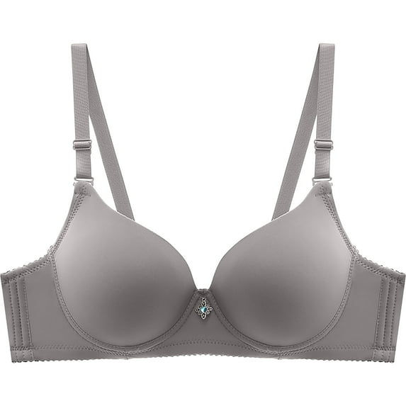 Taqqpue Wireless Bras for Womens Adjustable Push Up Bra Solid Color Full Coverage Bras Seamless Everyday Bra Lingeries