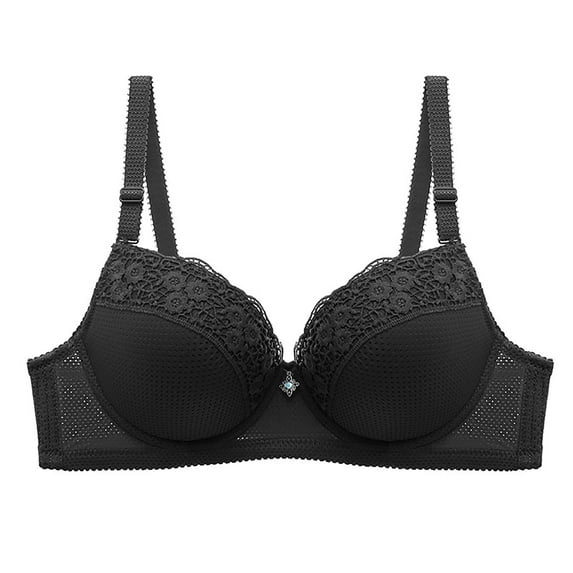 Taqqpue Wireless Bras for Womens Solid Color V Neck No Underwire Push Up Bras Basic Seamless Everyday Bra Bralette