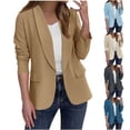 thumbnail image 1 of Taqqpue Women Blazer Jacket Plus Size Women's Solid Color Casual Fashion Long-sleeved Cardigan Jacket Coat Top, 1 of 8