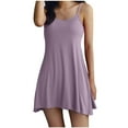 thumbnail image 1 of Taqqpue Women Built in Bra Nightgowns Casual Solid Color Spaghetti Strap Scoop Neck Full Slip Sleep Shirts Lightweight Dry Quick Sleep Dress Loose Fit Flowy Sleeveless Plus Size Sleepwear, 1 of 2
