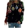 thumbnail image 1 of Taqqpue Women Christmas Sweatshirts Casual Christmas Print Pullovers Fall Winter Crewneck Oversized Long Sleeve Tops Ugly Christmas Sweater for Women, 1 of 4