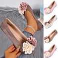 thumbnail image 1 of Taqqpue Women Flat Shoes Under 10 Women Casual Round Head Comfy Flats Sneakers Lace Flower Decoration Casual Shoes for Women, 1 of 9