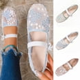 thumbnail image 1 of Taqqpue Women Flat Shoes Under 10 Women's Fashionable Casual Wear Versatile Plus-Size Loafers Solid Color Mesh Fabric Flat Shoes for Women, 1 of 10