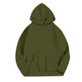 thumbnail image 1 of Taqqpue Women Hoodie Casual Solid Color Long Sleeve Pullover Tops Sports Outerwear Loose Fit Plus Size Hooded Sweatshirt with Pockets, 1 of 6