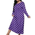 thumbnail image 1 of Taqqpue Women Long Nightgowns Casual Printed Lightweight Long-Sleeve Night Dresses Loose Fit Plus Size Sleepshirts Home Wear Pajamas for Women, 1 of 6