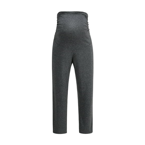 Taqqpue Women Maternity Pants with Pockets Over The Belly Stretchy Work Slack Pregnancy Pants Wide Leg Dress Yoga Lounge Trousers