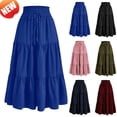 thumbnail image 1 of Taqqpue Women Maxi Skirt, High Waist A Line Skirts with Pockets, Summer Casual Vacation Flowy Long Skirt 2026 Trendy, 1 of 5