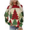 Taqqpue Women Men Christmas Sweatshirt Long Sleeve Christmas Funny Xmas Tree Graphic Crewneck Pullover Top Ugly Christmas Sweater for Women