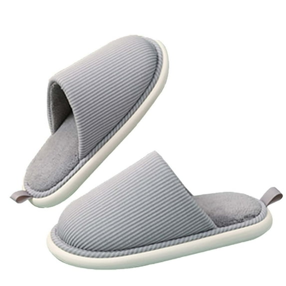 Taqqpue Women Men Fuzzy House Slippers Solid Color Indoor Outdoor Warm Fluffy Slip-on Slide Slippers Shoes