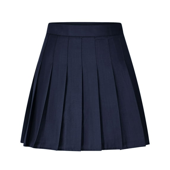 Taqqpue Women Pleated Skirt A-Line Short Mini Basic Skirt School Uniform Cheerleader Skirts Skater Skirt Solid Midi High Waisted Skirt