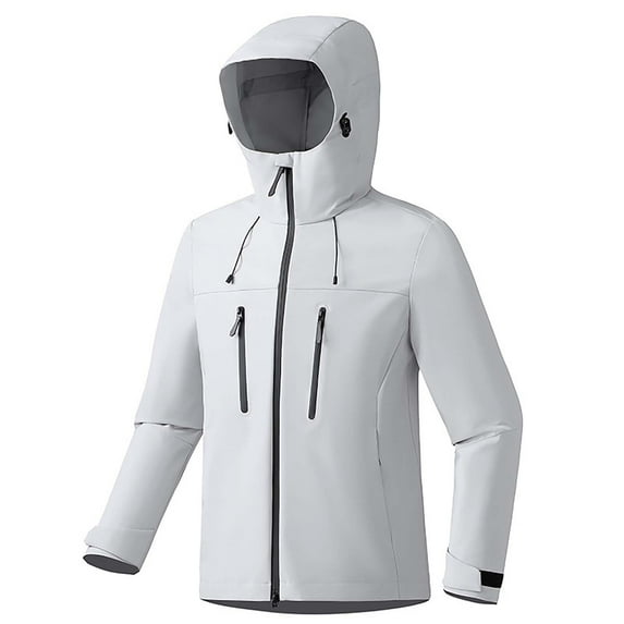 Taqqpue Women Raincoats Casual Solid Color Lightweight Waterproof Windproof Sunscreen Adjustable Windbreaker Rain Jackets Long Sleeve Plus Size Hooded Jacket with Pockets