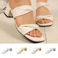 thumbnail image 1 of Taqqpue Women Sandals Comfortable Walking Strappy Open Toe Sandals for Women，Comfortable One-Strap Heel Sandals Dressy Summer Low Block Heel Flat Adjustable Ankle Strap Wide Available Shoes, 1 of 7