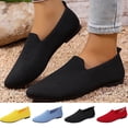 thumbnail image 1 of Taqqpue Women Shoes Flats Under 15 Women's Fashionable Casual Wear Versatile Plus-Size Loafers Solid Color Mesh Round Toe Flat Shoes for Women, 1 of 8