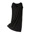 thumbnail image 1 of Taqqpue Women Sleeveless Nightgowns Casual Solid Color V Neck Long Sleep Shirt Loose Fit Lightweight NightShirts Flowy Plus Size Pajamas Dress, 1 of 4