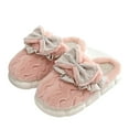 thumbnail image 1 of Taqqpue Women Slippers Plush Warm Bow Cotton House Slippers,Casual Home Shoes Soft Plush Slip-on Slippers Outdoor Indoor Bedroom Shoes, 1 of 7