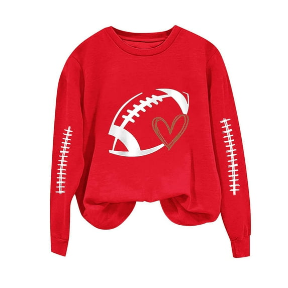 Taqqpue Women Sweatshirt Casual Printed Crew Neck Oversized Pullover Tops Fall Winter Loose Fit Long Sleeve Shirts for Women