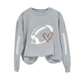 thumbnail image 1 of Taqqpue Women Sweatshirt Casual Printed Crew Neck Oversized Pullover Tops Fall Winter Loose Fit Long Sleeve Shirts for Women, 1 of 4