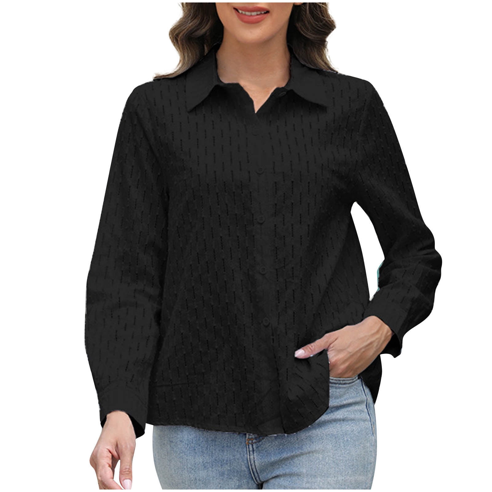 IN'VOLAND Women's Plus Size Button Down Shirt - V Neck Short Sleeve Blouse Army Green