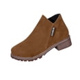 thumbnail image 1 of Taqqpue Women's Ankle Boots Elastic Chunky Low Heel Booties with Zipper,Casual Versatile Belt Buckle Short Tube Solid Color Thick Bottom Boots for Women, 1 of 7