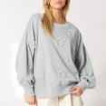 thumbnail image 1 of Taqqpue Women's Casual Crew Neck Sweatshirt Loose Soft Long Sleeve Pullover Tops Fall Winter Solid Color Plus Size T Shirt, 1 of 8