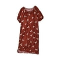 thumbnail image 1 of Taqqpue Women's Cotton Nightgown Sleepwear Summer Short Sleeves Nightshirt Casual Print Sleepdress Loose Comfy Flowy Long Pajama, 1 of 9