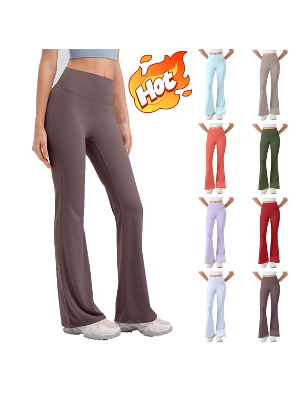 Women's Flare Leggings Yoga Pants Workout Bootcut Yoga Pant High Waisted Wide Leg Casual Bell Bottoms for Women