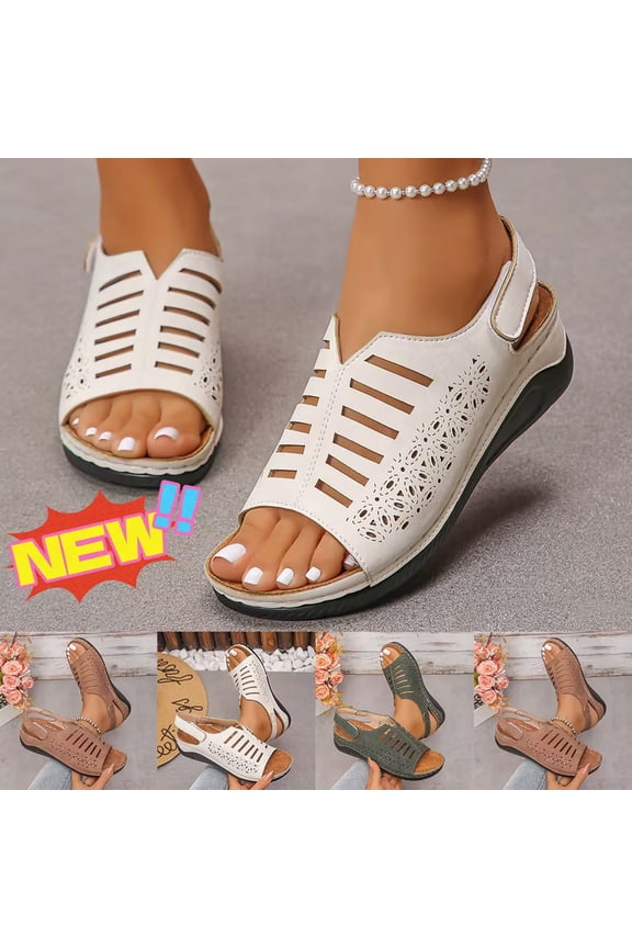 Women's Flat Sandals Comfortable Dressy Arch Support Orthopedic Open Toe Summer Walking Women Sandals